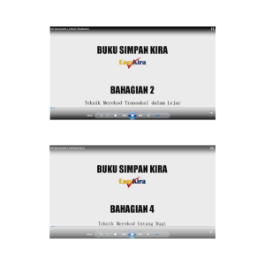 7 buah video cara penyediaan simpan kira